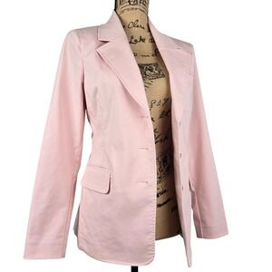 Cabi Pink Cotton Blend Stretch Twill 3 Button Blazer Style 5656 Womens Size 4